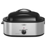 $90 Sunvivi 24lb 20-Quart Roaster, Self-Basting Lid, Silver