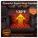 $74 HOPERAN Heated Stadium Seats, Back Support, USB Heat, 5 Pockets