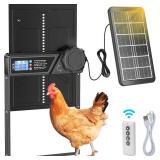 $70 Automatic Chicken Coop Door Solar Powered, LCD Display, Timer