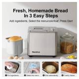 $112 Neretva Bread Maker, 20-IN-1 & Dual Heater & 2LB Bread Machine