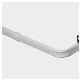 Yafa Home Curtain Rod Hardware, White, 66"-120"