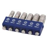 uxcell M2.5 M3 M3.5 M4.0 M4.5 M5 Hex Socket Nut Driver Adapter Drill Bit 6 in 1 Set