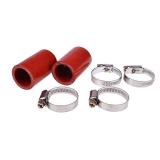 JZGRDN 2PCS 1" High Temp Silicone Exhaust Pipe & 4PCS Hose Clamps Kit Compatible with 1987-2006 Yamaha Blaster YFS200 ATV