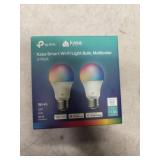 Kasa Smart Light Bulbs, Full Color Changing Dimmable Smart WiFi Bulbs Compatible with Alexa and Google Home, A19, 60 W 800 Lumens,2.4Ghz only, No Hub Required, 2-Pack (KL125P2), Multicolor