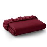 LDC LUX DECOR COLLECTION King Fitted Sheet - Soft Microfiber Bottom Sheets - Upto 16 Inches Deep Pocket Fitted Sheet Only- Wrinkle, Fade & Shrinkage Resistant - Burgundy