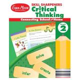 Evan-Moor Skill Sharpeners Critical Thinking, Grade 2 Workbook, Problem Solving Skills, Fun Activities, Higher-Order, Open-Ended Questions and Challenges, Science, Math, Social Studies, Language Arts