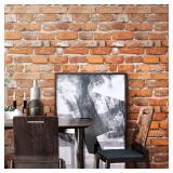 Faux Brick Peel and Stick Wallpaper 17.7" x 393" Contact Paper for Cabinets 3D Brick Wall Backdrop Self-Adhesive Wallpaper Red Brick Textured Vintage Removable Wallpaper for Fireplace Kitchen Vinyl