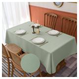 Fitable Textured Table Cloth for Rectangle Table, 2 Pack - 52 x 70 inch, Sage Green - Waterproof Heavy Duty Fabric Tablecloth, Jacquard Decorative Table Cover for Dinner Party Banquet Event