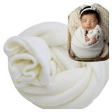 Newborn Posing Wrap Newborn Photography Props Soft Stretch Knit Blanket Handmade Wrap for Baby Boys Girls Photoshoot