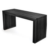 APRTAT Bamboo Dining Bench, 35 inch Farmhouse Decor Indoor Kitchen Table Bench, Entryway Shoe Rack Bench, Outdoor Bench, Solid Bamboo Benches for Living Room, Hallway, Bedroom, Bathroom - Retail: $88.