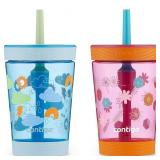 Contigo Kid s Cup 24 oz Blue Plastic Tumbler (Set of 2)