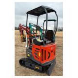 DM12RX-C Plus Mini Excavator 2024 Updated Model 1 Ton Mini Small Excavator, With Hydraulic Thumb and Pilot System, Dual Display Cameras, Fuel Injected Engine and Swing Boom