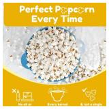 Popco Silicone Popcorn Maker - Microwave Popcorn Popper with Handles - Collapsible Bowl, Heat-Resistant, Easy to Clean, Ideal for Family Movie Nights, 15-Cup Capacity - Black