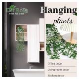 Der Rose 8 Pack Fake Plants Hanging Faux Plants Artificial Greenery Plants Indoor in White Pots for Bedroom Kitchen Living Room Outdoor Decor