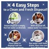 MIGHTY CLEAN Garbage Disposal Cleaner And Deodorizer Tablets 24 Pack - 1 Year Supply Kitchen Sink Cleaner And Deodorizer, Septic Safe Foaming Cleaner, Lemon Scent, Removes Odor-Causing Residues