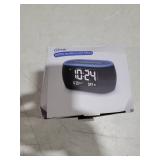 HOUSBAY Glow Small Alarm Clock Radio for Bedrooms with 7 Color Night Light, Dual Alarm, Dimmer, USB Charger, Battery Backup, Nap Timer, FM Radio with Auto-Off Timer for Bedside