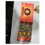 Set of 12 Diwali Wax Diya Decoration Item Gift Terracotta Colorful Handmade Decorative Clay Diya Wax Lamp Diwali Gift Box Navratri Puja Festival Lighting Indian Oil Lamp