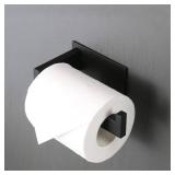 Vanloory Toilet Paper Holder, Self Adhesive Tissue Holder Stainless Steel Rustproof Paper Roll Holder, No Drilling Easy to Install, Toilet Paper Rack Suitable for Office, Bathroom (Matte Black)