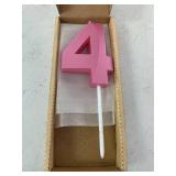 AIEX 2.76 inch birthday candle big number 4