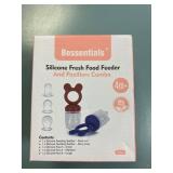 Bessentials silicone fresh food feeder and pacifier combos dark, red and navy blue