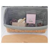 Longaberger Rectangular Basket with Accessories