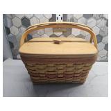 Longaberger Basket with Lid & Divider Tray