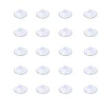 AQUANEAT 20 Packs Suction Cups 0.8/1.2/1.8/2.2 Inch Clear Sucker Pads Without Hook for Glass Home Organization Decoration (0.8 inch)