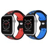 [2 Pack] Sport Band for Kids Apple Watch Band 38mm 40mm 41mm & 42mm 44mm 45mm 49mm,Soft Breathable Silicone Smartwatch Band for iWatch Series 9/8/7/6/5/4/3/2/1/SE/SE2/Ultra 2/Ultra,Kids Size for Small