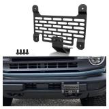 Klutchtech 2021 2022 2023 Bronco License Plate Holder Mount Front License Plate Frame Relocation Bracket for Standard Plastic Bumper Compatible with Bronco Accessories 6th Gen.