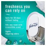 Febreze Plug in Air Freshener With Four Refills Odor-Fighting Scented Oil Refill, Air Fresheners for Home and Bathroom and Kitchen, Long Lasting for Strong Odors, Unstopables Fresh Scent, 0.87oz Refil