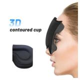 Sleep Eye Mask for Men Women, Lash Extensions 3D Sleeping Mask, Travel Blackout Night Blindfold Eye Shade Cover with Adjustable Strap (Black-3D)