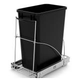 Tanamu Pull Out Trash Can Under Cabinet?Under Sink Slide Out Garbage for Kitchen?Requires 13" W X 18" D Minimum Cabinets?Chrome Adjustable for 7-10 Gallon Trash Can