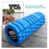 RumbleRoller Basic Bumpy Foam Roller, Solid Core EVA Foam Roller with Grid/Bump Texture for Deep Tissue Massage and Self-Myofascial Release