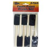 Foam Paint Brush Set - 6 Per Pack