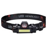 New, High Powered LED Headlamp W/USB Rechargeable Battery