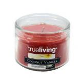 True Living 3OZ Coconut Vanilla Scented Candle - 6pc Case