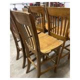 Solid Oak Barstools (4)