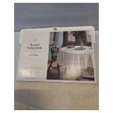 70" Round Linen Blend Tablecloth Natural - Thresholdâ¢