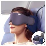 Inspireyes Travel Pillows for Airplanes, FSA HSA Eligible Approved Travel Accessories for Long Flight, Car Travel Pillow for Kids, Eye Mask for Sleeping Airplane, Dark Grey Retail $33.74