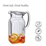 Amazing Abby - Quadly Bandly - Acrylic Pitcher (64 oz), Clear Plastic Water Pitcher with Lid, Fridge Jug, BPA-Free, Shatter-Proof, Great for Iced Tea, Sangria, Lemonade, Juice, Milk, and More Retail $