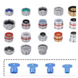 18pcs Faucet Adapter Kit - Brass Faucet Aerator Adapter Set Male Female Sink Faucet Adapter Converter to Garden Hose, Standard Hose in RV, Apply on Both Removable and Cache Aerator Retail $27.49