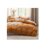 Bedsure Duvet Cover King Size - Soft Prewashed King Duvet Cover Set, 3 Pieces, 1 Duvet Cover 104x90 Inches with Zipper Closure and 2 Pillow Shams, Honey Ginger, Comforter Not Included