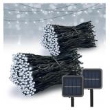 Solar String Lights Outdoor, 2 Pack