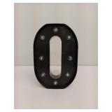 OYCBUZO Light Up Black Alphabet Marquee Number Sign LED Marquee Number Lights Sign for Night Light Home Bar Christmas Lamp Birthday Party Wedding Decoration 0