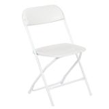 Flash Furniture Hercules Series Plastic Folding Chairs for Parties and Weddings, Stackable Commercial Event Seats with 650-lb. Static Weight Capacity, Set of 2, White