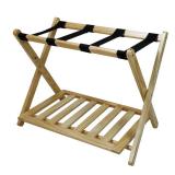 Casual Home Luggage Rack with Shelf, Natural