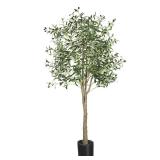 YOLEO Artificial Olive Tree 6FT Tall Faux Silk Plant for Home Office Indoor Decor Fake Olive Tree with Lifelike Olive Leaves