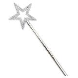 MEYIART Silver Star Wand 13 Inches Princess Angel Wand, Christmas, Thanksgiving, and Holiday Performances