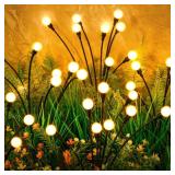 ASMAD Solar Garden Lights, Multi Pack 64 LED Solar Outdoor Lights, Outdoor Decorations Lights, Solar Swaying Lights, Firefly Lights for Patio Pathway Outdoor Decor, Big Bulb Solar Swaying Light