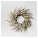 12" Grass Mini Artificial Wreath Tan - Room Essentials